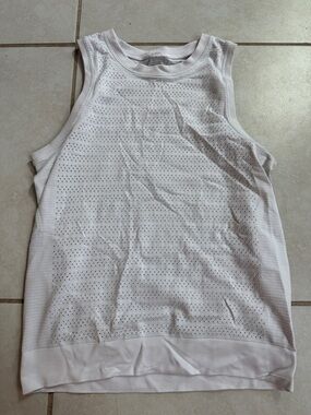 lululemon athletica White Perforated Athletic Tank